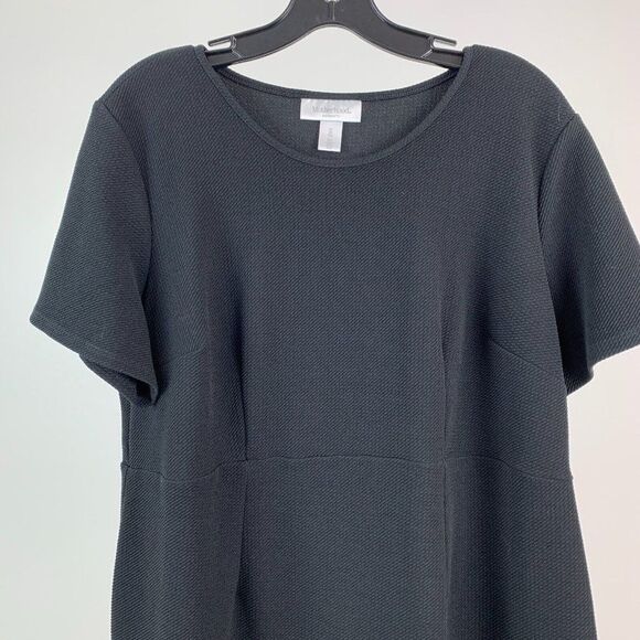 Motherhood Maternity sz 1X Shift Dress Short Sleeve Black Above Knee - Picture 2 of 7